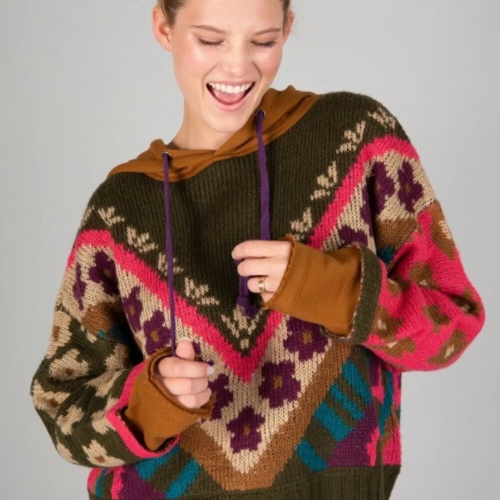 Cutest Dreamer Jacquard Hoodie Sweater!